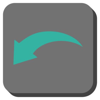 Yuvarlatılmış Kare vektör simgesi geri al