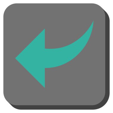 Yuvarlatılmış Kare vektör simgesi geri al