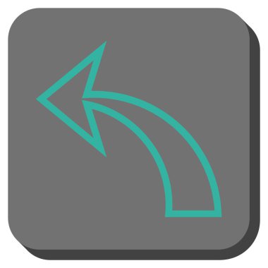 Yuvarlatılmış Kare vektör simgesi geri al