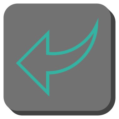 Yuvarlatılmış Kare vektör simgesi geri al