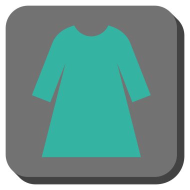 Kadın elbise yuvarlak kare vektör simgesi