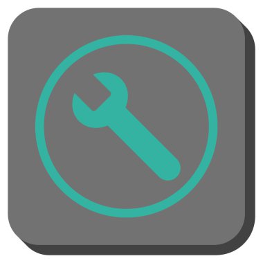 İngiliz anahtarı yuvarlatılmış kare vektör simgesi