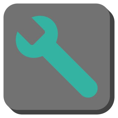 İngiliz anahtarı yuvarlatılmış kare vektör simgesi