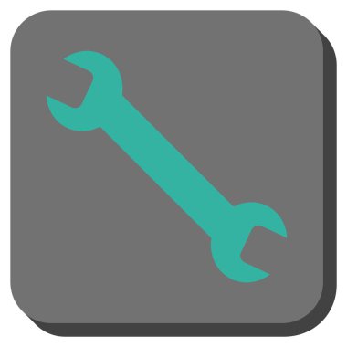 İngiliz anahtarı yuvarlatılmış kare vektör simgesi