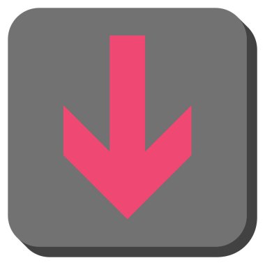 Yuvarlatılmış Kare vektör simgesi aşağı ok