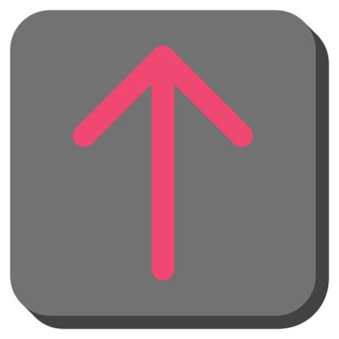 Yuvarlatılmış Kare vektör simge yukarı ok