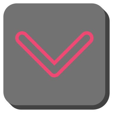 Yuvarlatılmış Kare vektör simgesi aşağı ok ucu