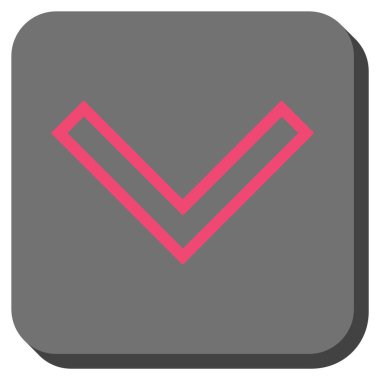 Yuvarlatılmış Kare vektör simgesi aşağı ok ucu