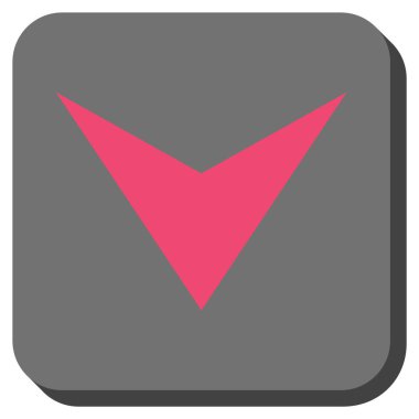 Yuvarlatılmış Kare vektör simgesi aşağı ok ucu