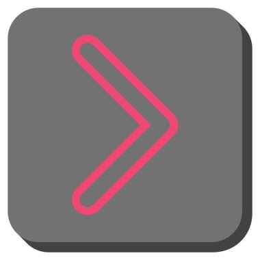 Ok ucu sağ yuvarlak kare vektör simgesi