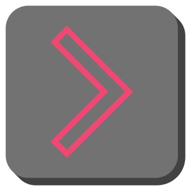 Ok ucu sağ yuvarlak kare vektör simgesi