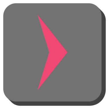 Ok ucu sağ yuvarlak kare vektör simgesi