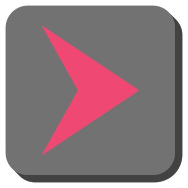 Ok ucu sağ yuvarlak kare vektör simgesi