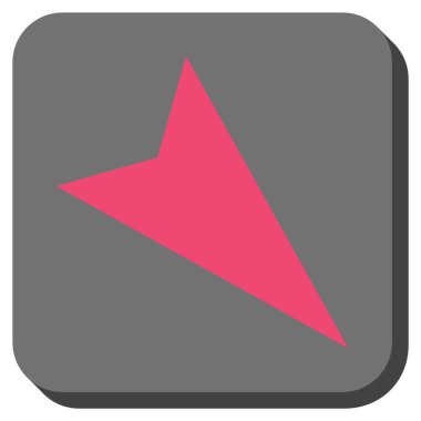 Ok ucu sağ aşağı yuvarlak kare vektör simgesi