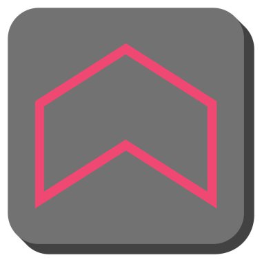 Yuvarlatılmış Kare vektör simge yukarı ok ucu