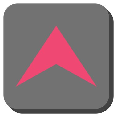 Yuvarlatılmış Kare vektör simge yukarı ok ucu