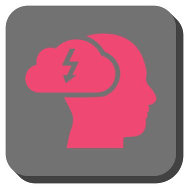 Beyin fırtınası yuvarlatılmış kare vektör simgesi