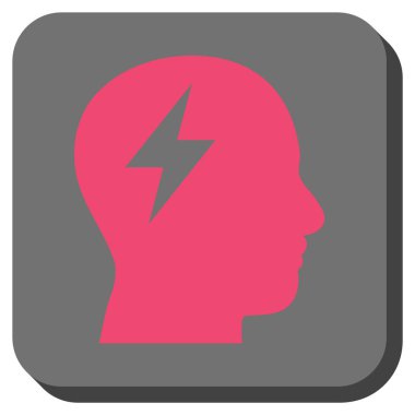 Beyin fırtınası yuvarlatılmış kare vektör simgesi