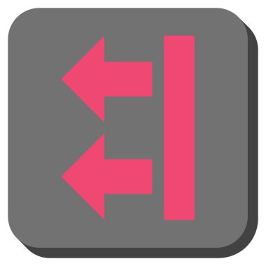 Sol yuvarlak kare vektör simge getir