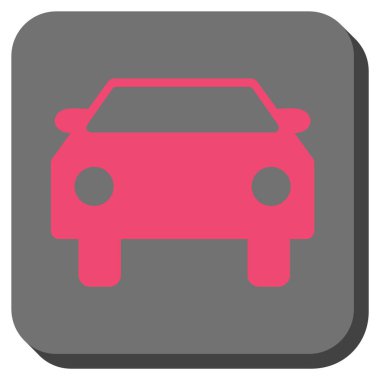 Araba yuvarlatılmış kare vektör simgesi