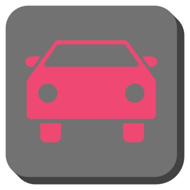 Araba yuvarlatılmış kare vektör simgesi