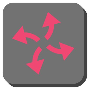 Santrifüj okları yuvarlak kare vektör simgesi