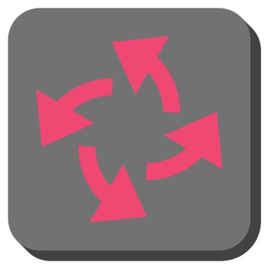 Santrifüj okları yuvarlak kare vektör simgesi