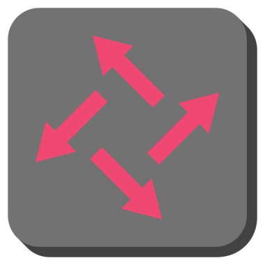 Santrifüj okları yuvarlak kare vektör simgesi