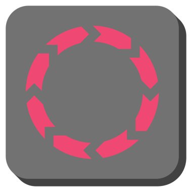 Dolaşım yuvarlatılmış kare vektör simgesi