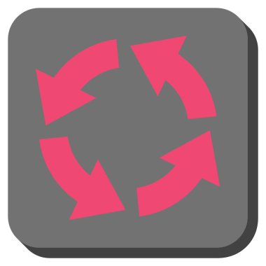 Dolaşım yuvarlatılmış kare vektör simgesi