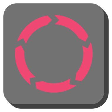 Dolaşım yuvarlatılmış kare vektör simgesi