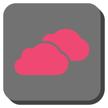 Bulutlar yuvarlatılmış kare vektör simgesi