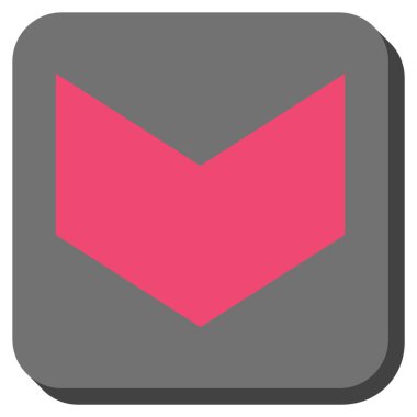 Yuvarlatılmış Kare vektör simgesi aşağı yön