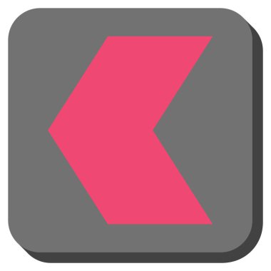 Yön sol yuvarlak kare vektör simgesi