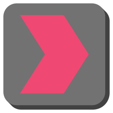 Yön sağ yuvarlak kare vektör simgesi