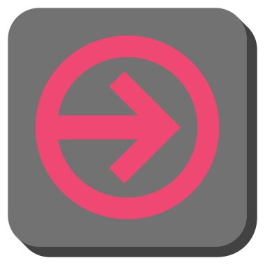 Yön sağ yuvarlak kare vektör simgesi