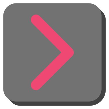 Yön sağ yuvarlak kare vektör simgesi