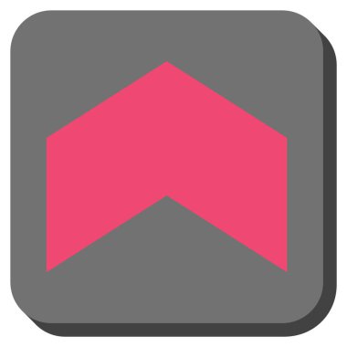 Yön yukarı yuvarlak kare vektör simgesi