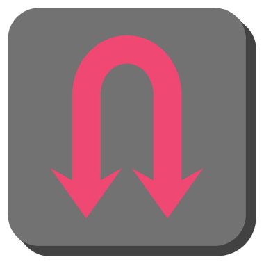 Geri ok kare vektör simge yuvarlak Çift