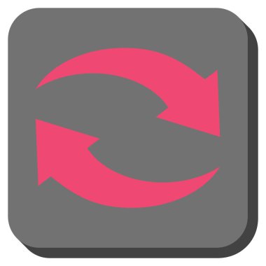 Exchange okları yuvarlak kare vektör simgesi