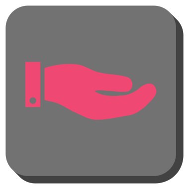 El yuvarlatılmış kare vektör simgesi