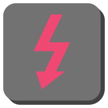 Yüksek gerilim yuvarlak kare vektör simgesi