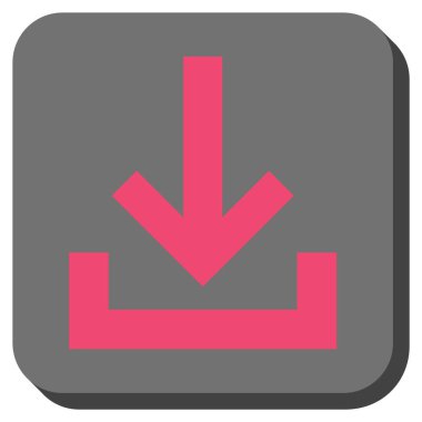 Gelen kutusu yuvarlatılmış kare vektör simgesi