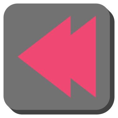 Hareket sol yuvarlak kare vektör simgesi