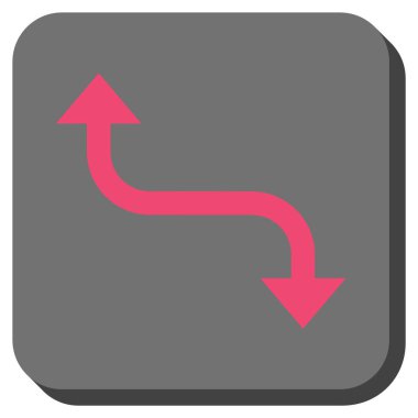 Bend ok yuvarlatılmış kare vektör simgesi karşısında