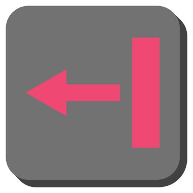 Sol yuvarlak kare vektör simge çekin