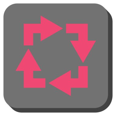 Geri dönüşüm yuvarlatılmış kare vektör simgesi