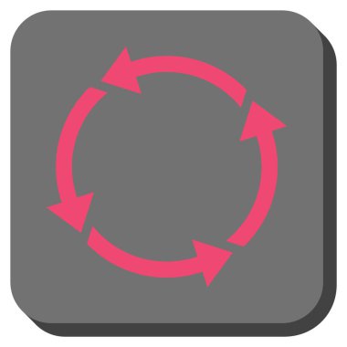 Geri dönüşüm yuvarlatılmış kare vektör simgesi