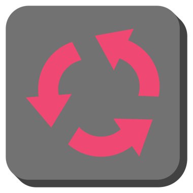 Geri dönüşüm yuvarlatılmış kare vektör simgesi