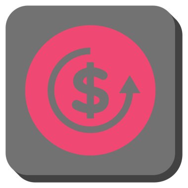 Yuvarlatılmış Kare vektör simge iade